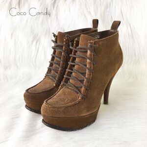 🔃H By Halston Brown Suede Lace Up Boots